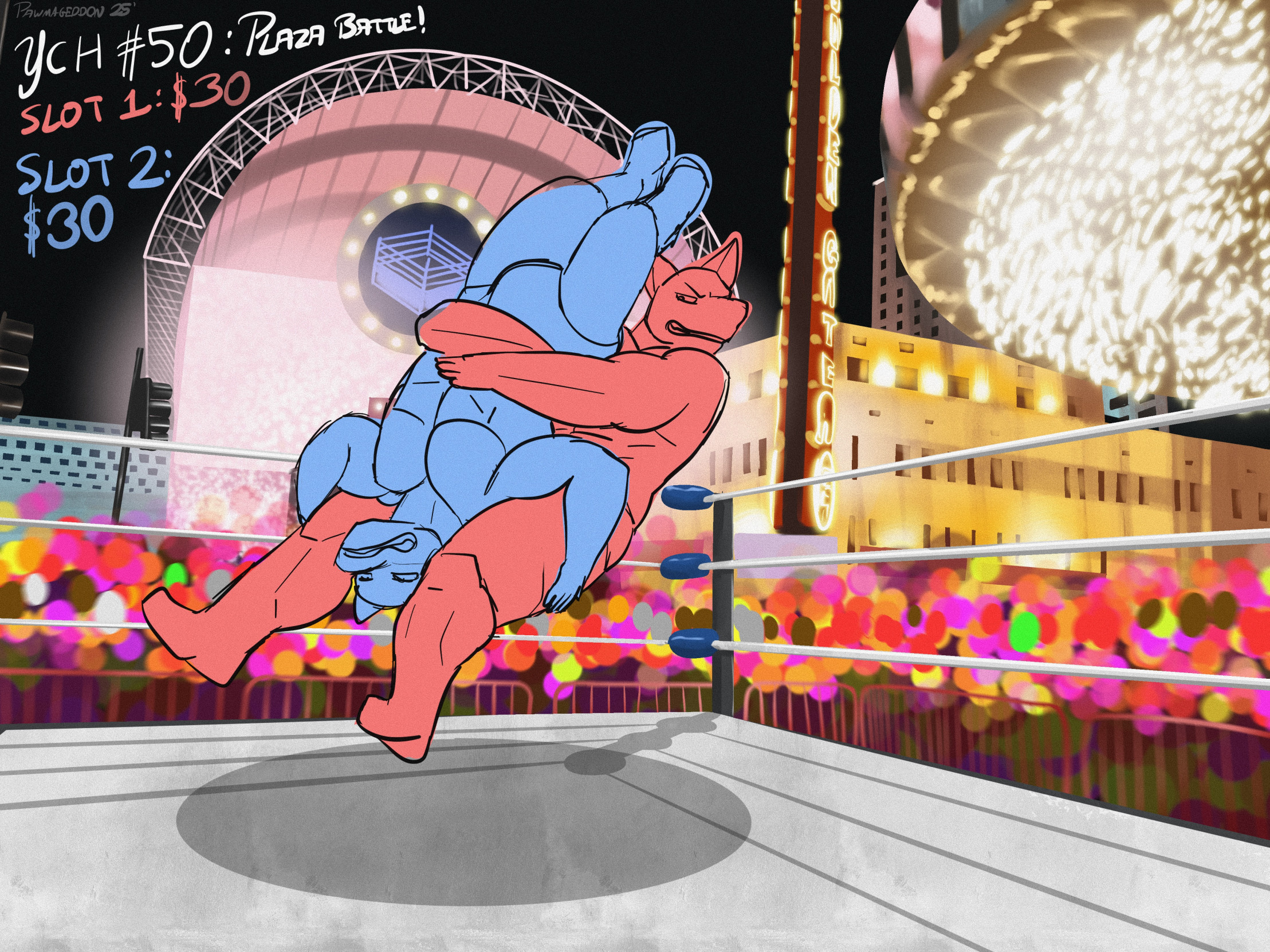 Click to change the View YCH #50: Plaza Battle! (Piledriver)