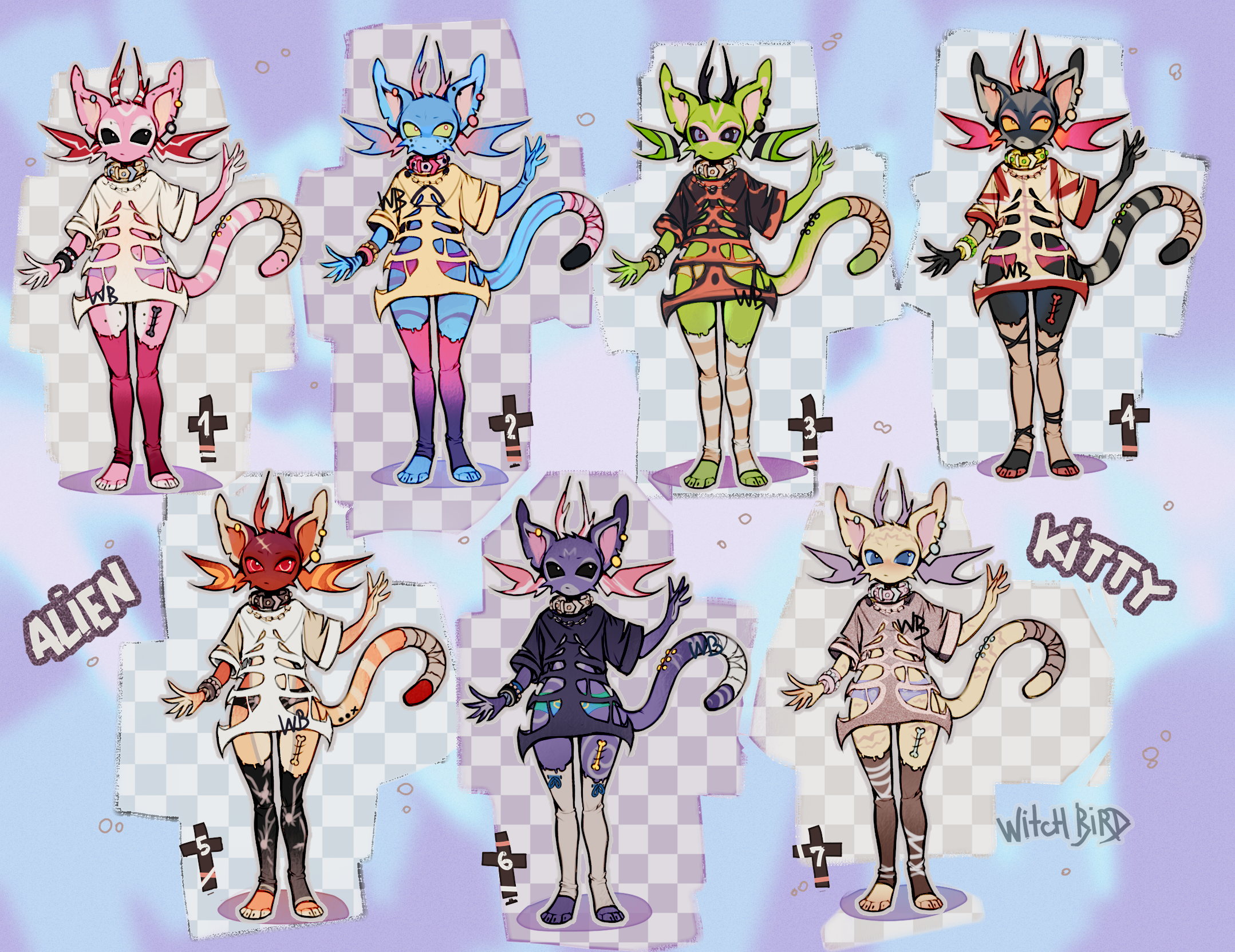 Alien Cats Batch (open) 6/7