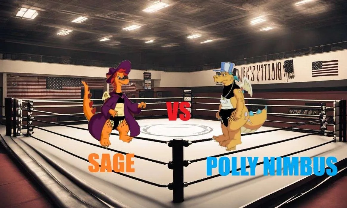 Click to change the View Dragon Tales Poster: Sage vs Polly Nimbus