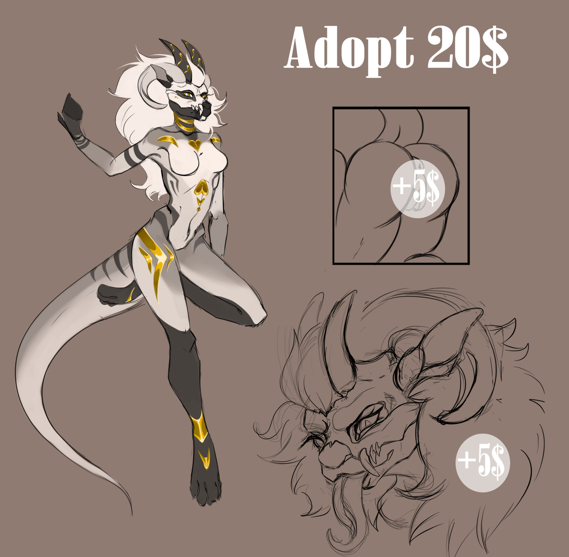 Golden Warrior Sketch Adopt