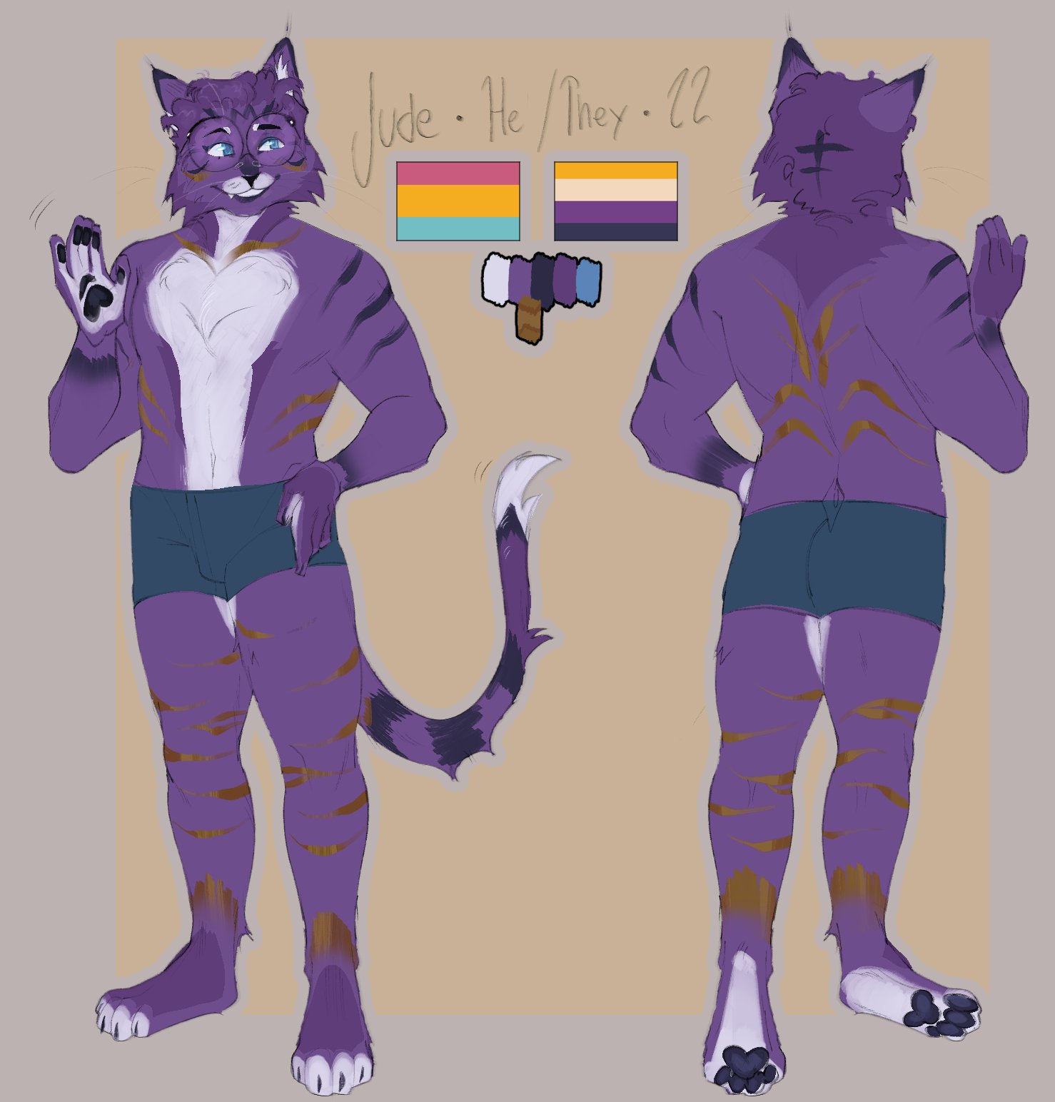 Jude the Purple Tabby Reference Sheet [SFW]