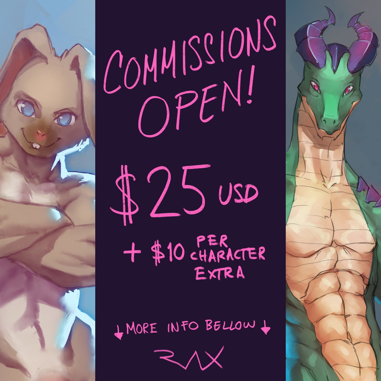 Click to change the View Summer commissions open!
