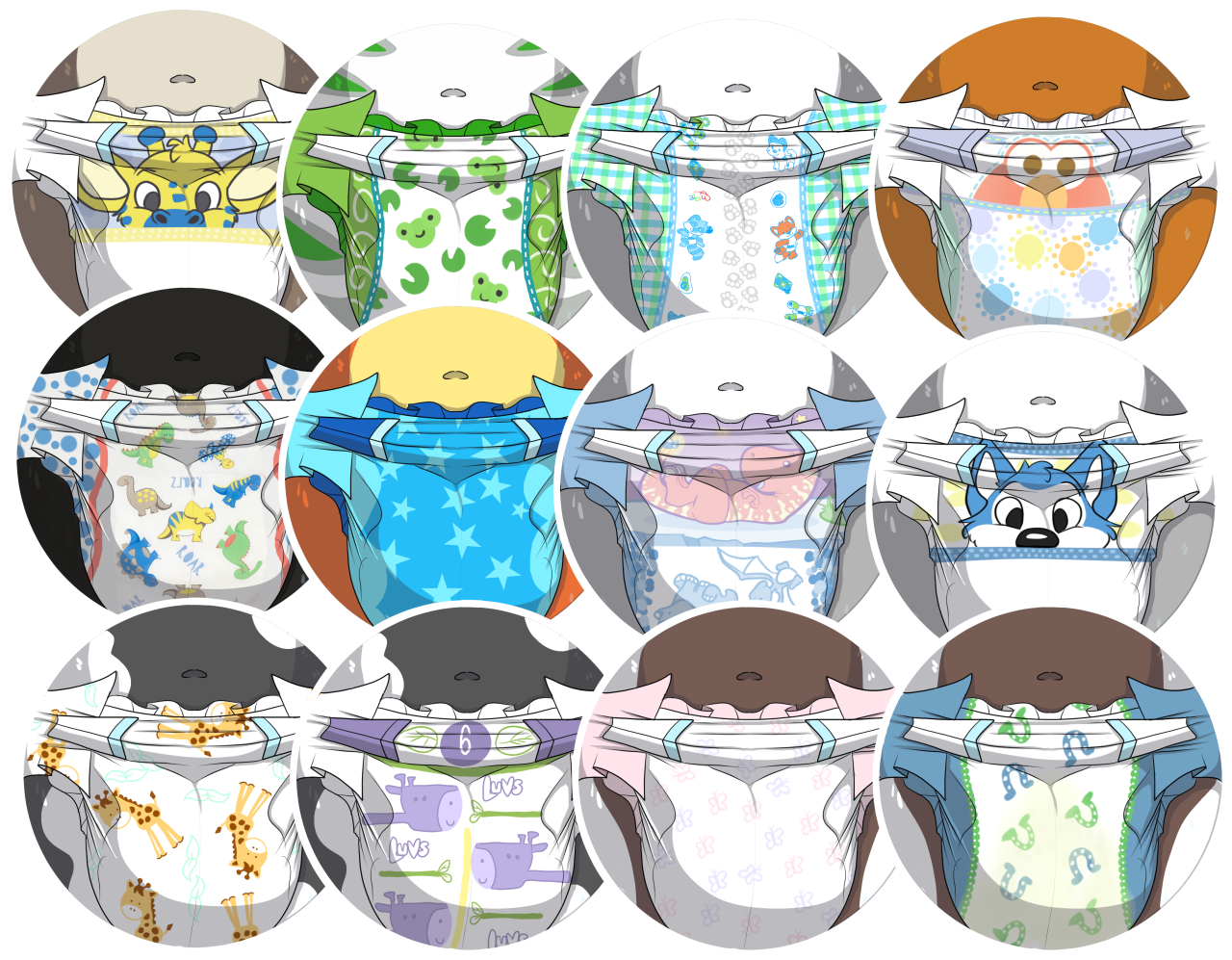 Diaper icons batch