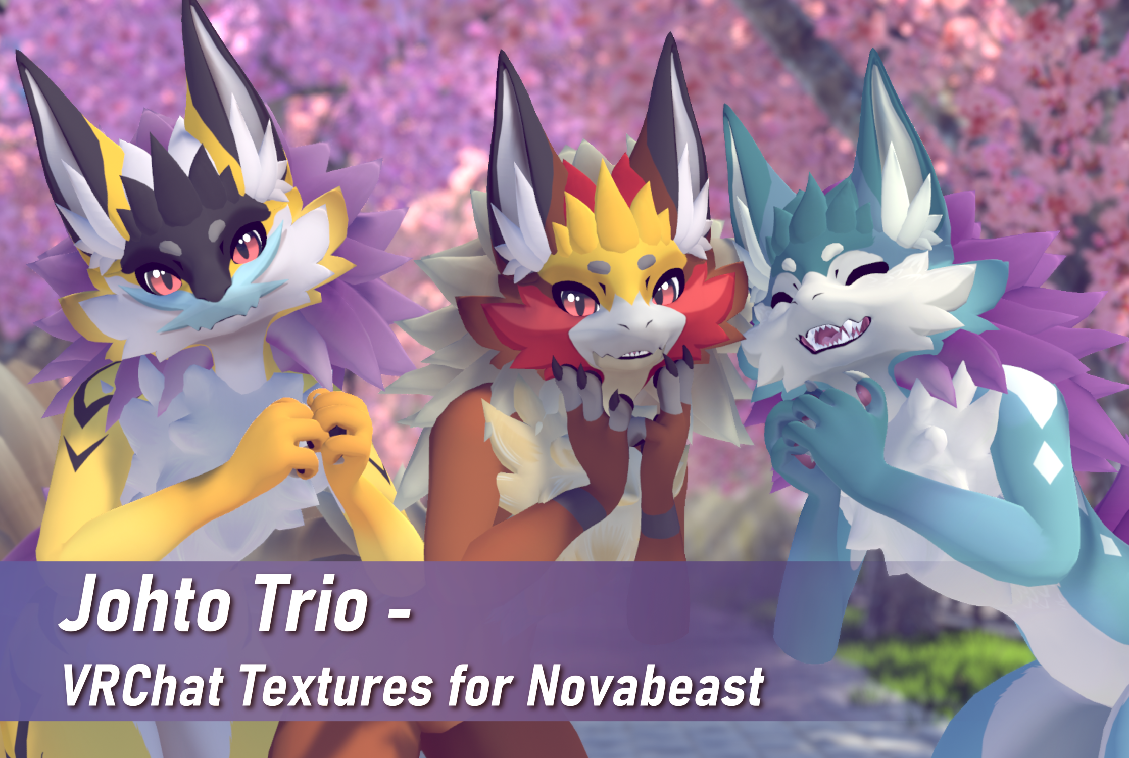 Johto Trio Textures for Novabeast