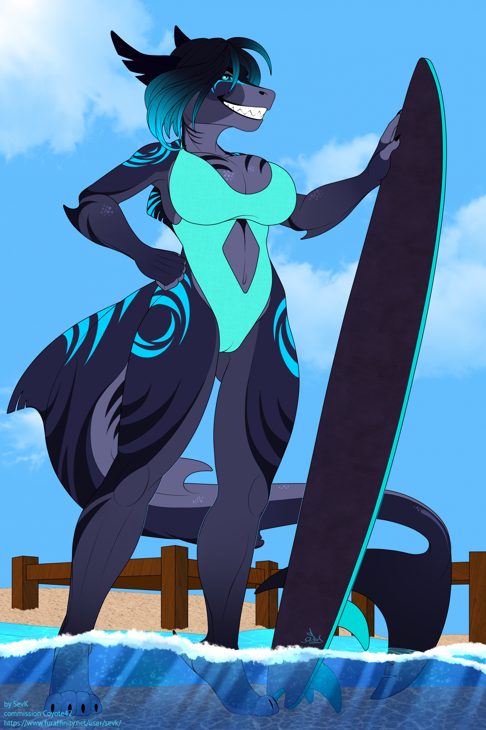 Surfer girl | SFW ver. [YCH result]