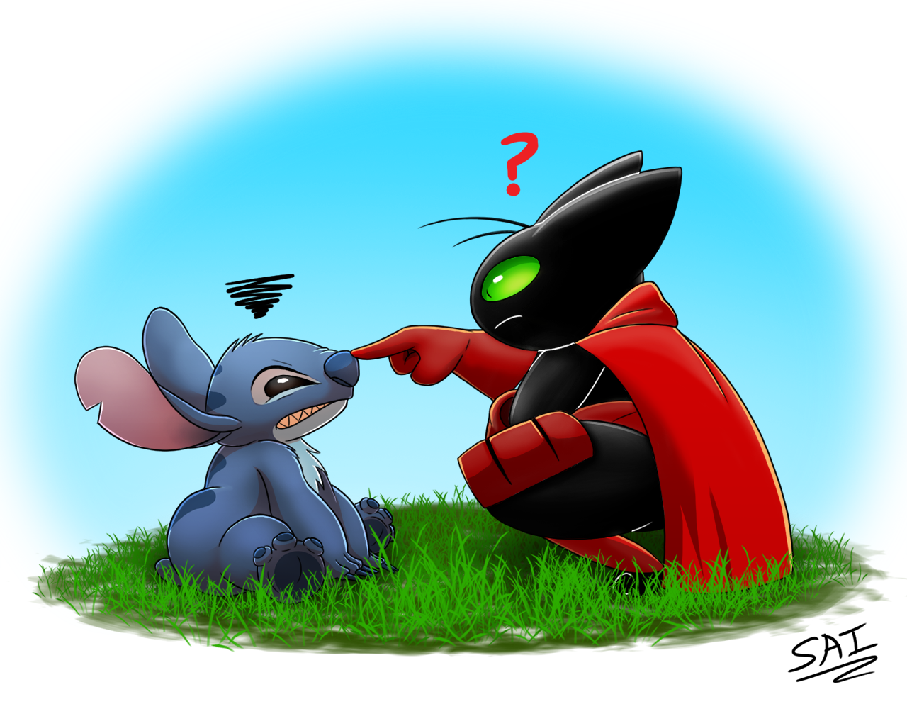 Mao Mao meets Stitch