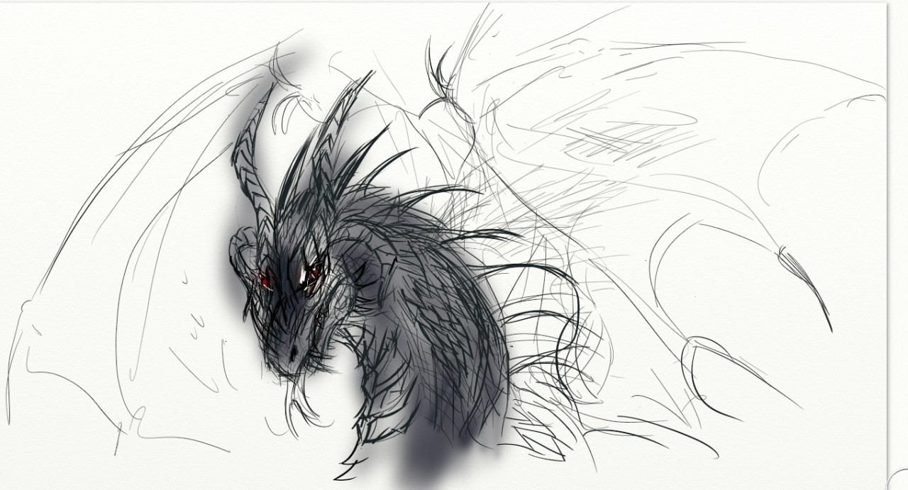 Click to change the View black horny dragon #a