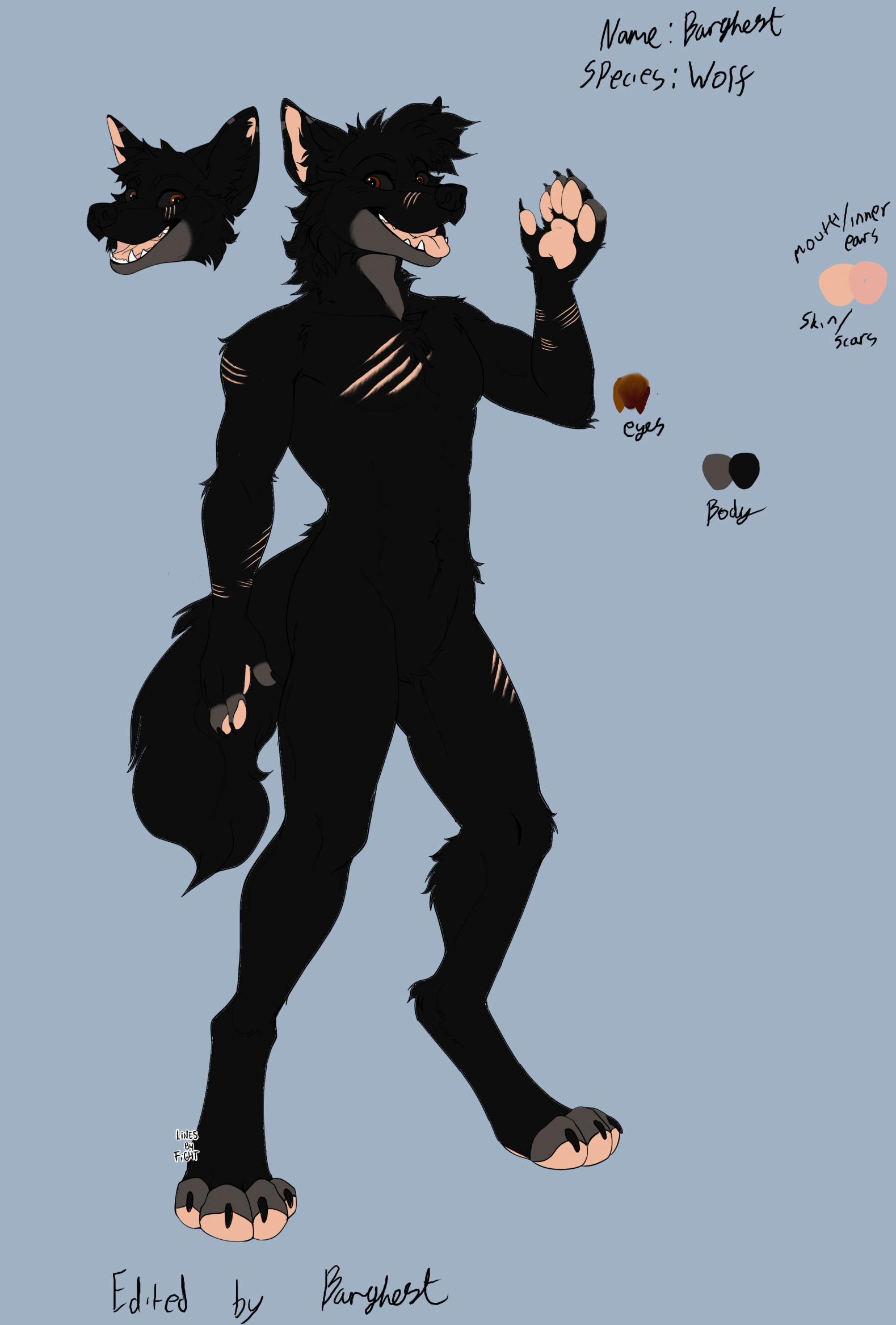 Click to change the View I finally got the ref sheet done for my boyo Barghest