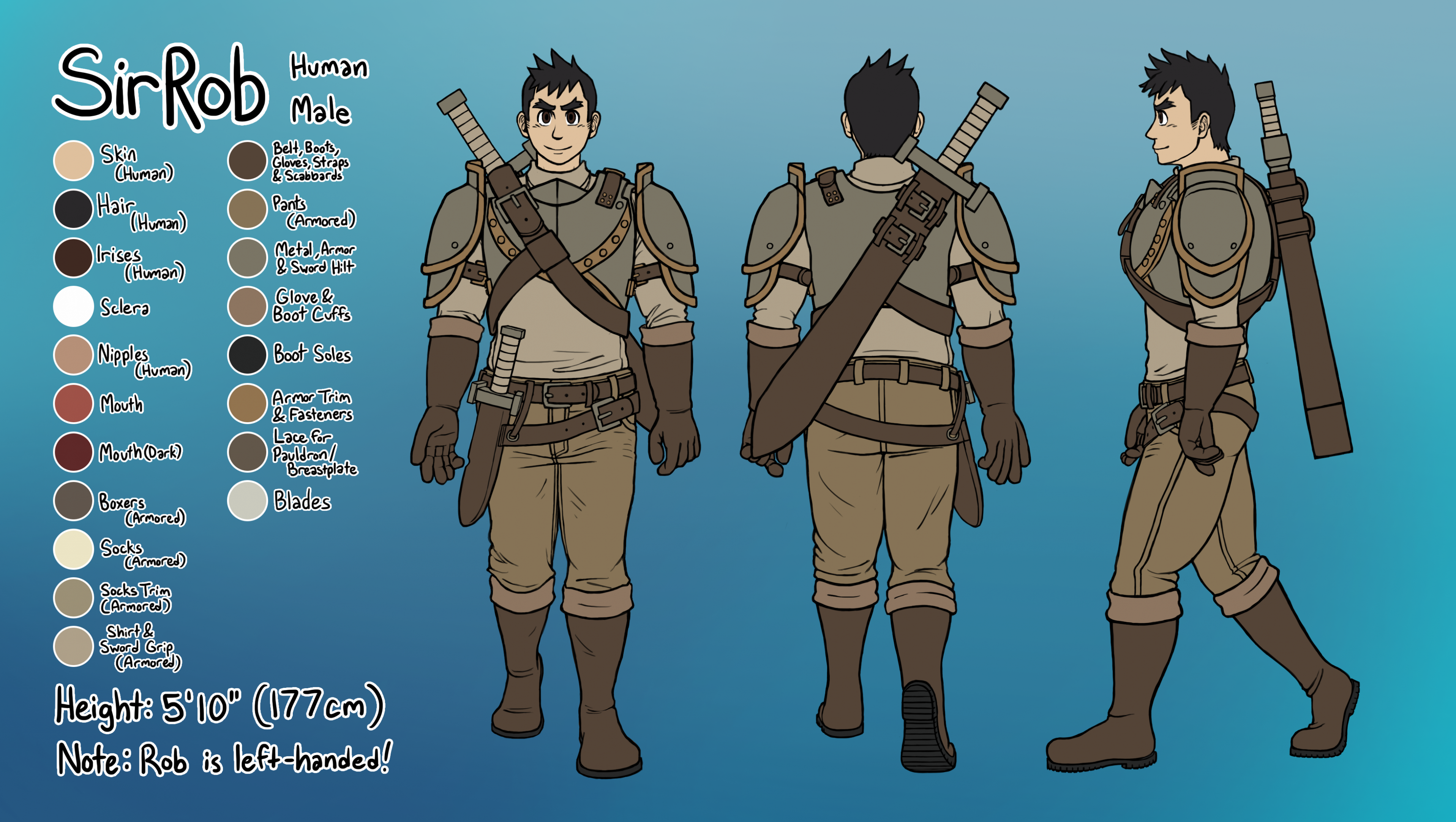 SirRob Ref Sheet - Human Armored: Layer 4