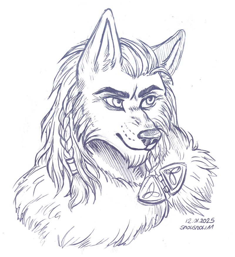 ~Nordic wolf headshot~