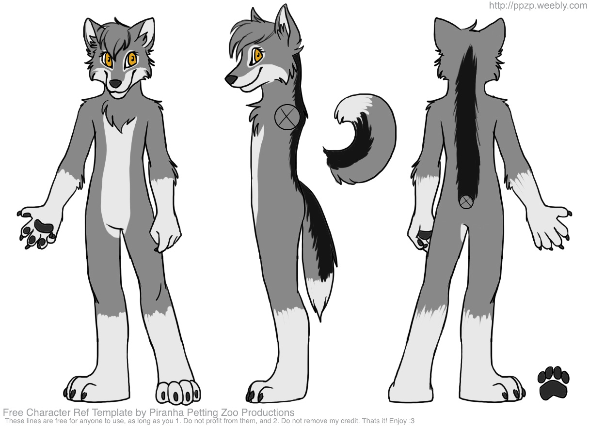 Fursuit Refsheet - Nature, the wolf