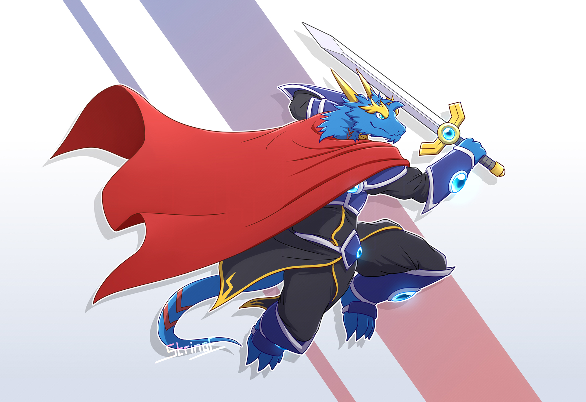 Click to change the View Blue Dragon Swordsman