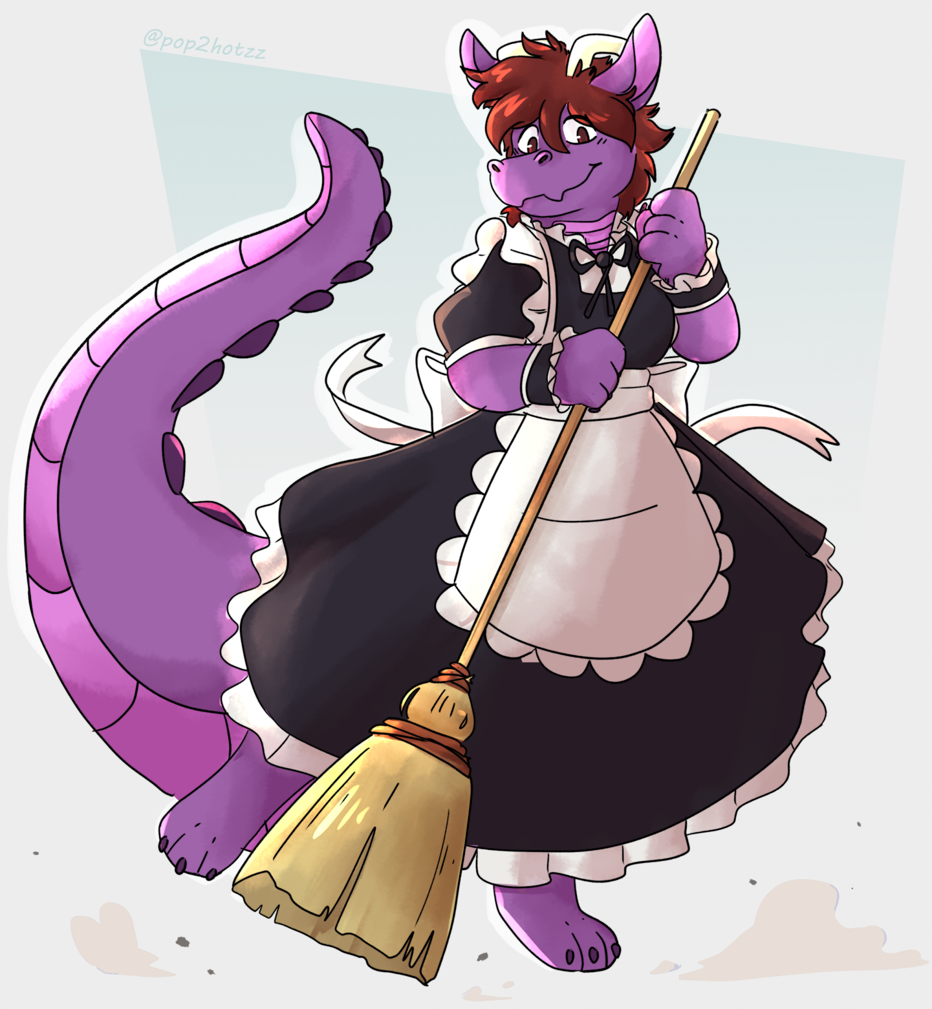 Maid Sunny sweeping by pop2hotzz