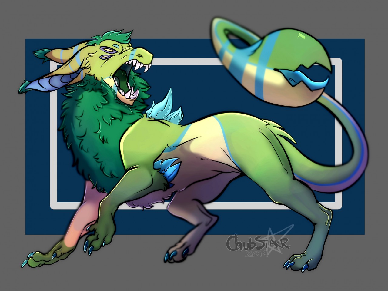 (Art Trade) Green bean boi