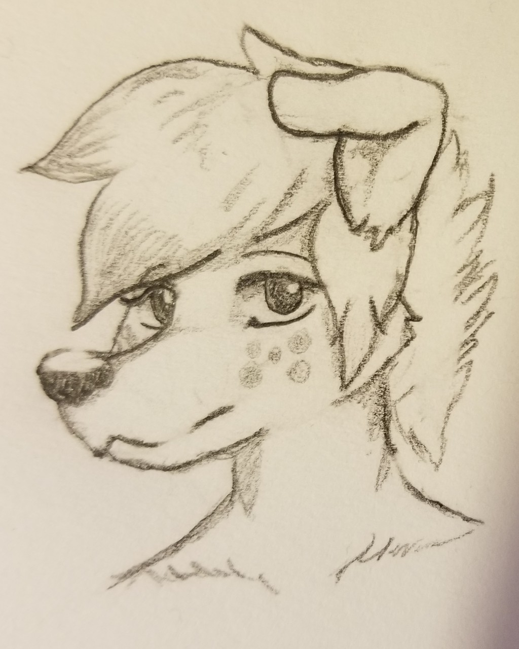 Headshot sketch for cassmutt wip