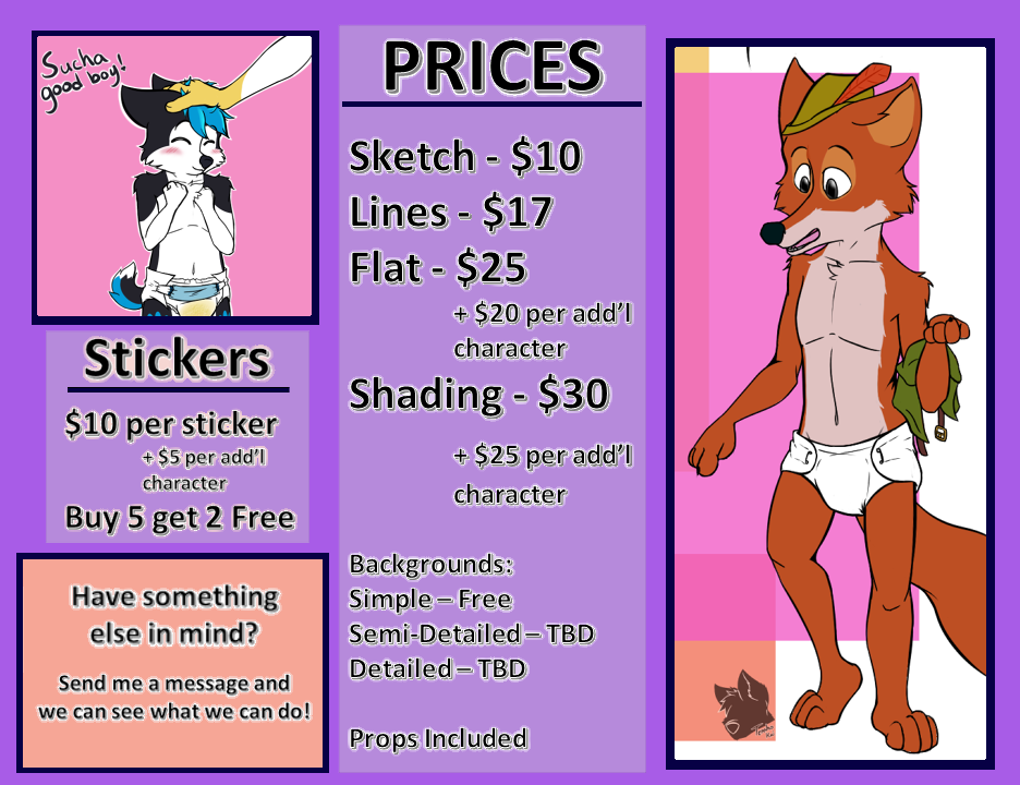Click to change the View Commission Price Sheet