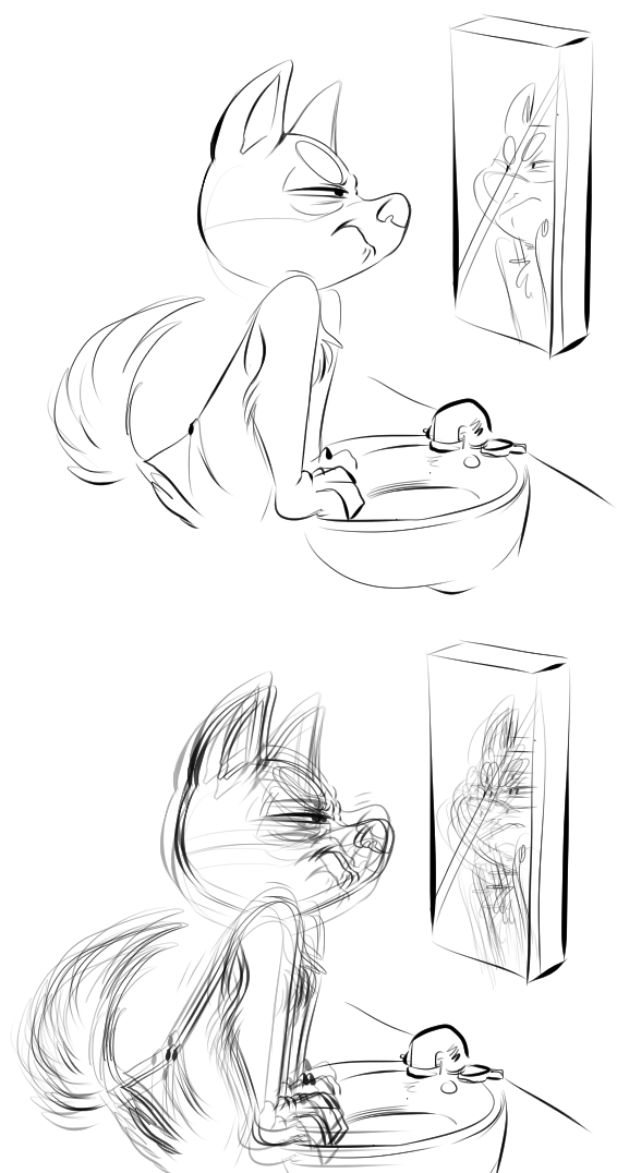 Doggo's morning routine