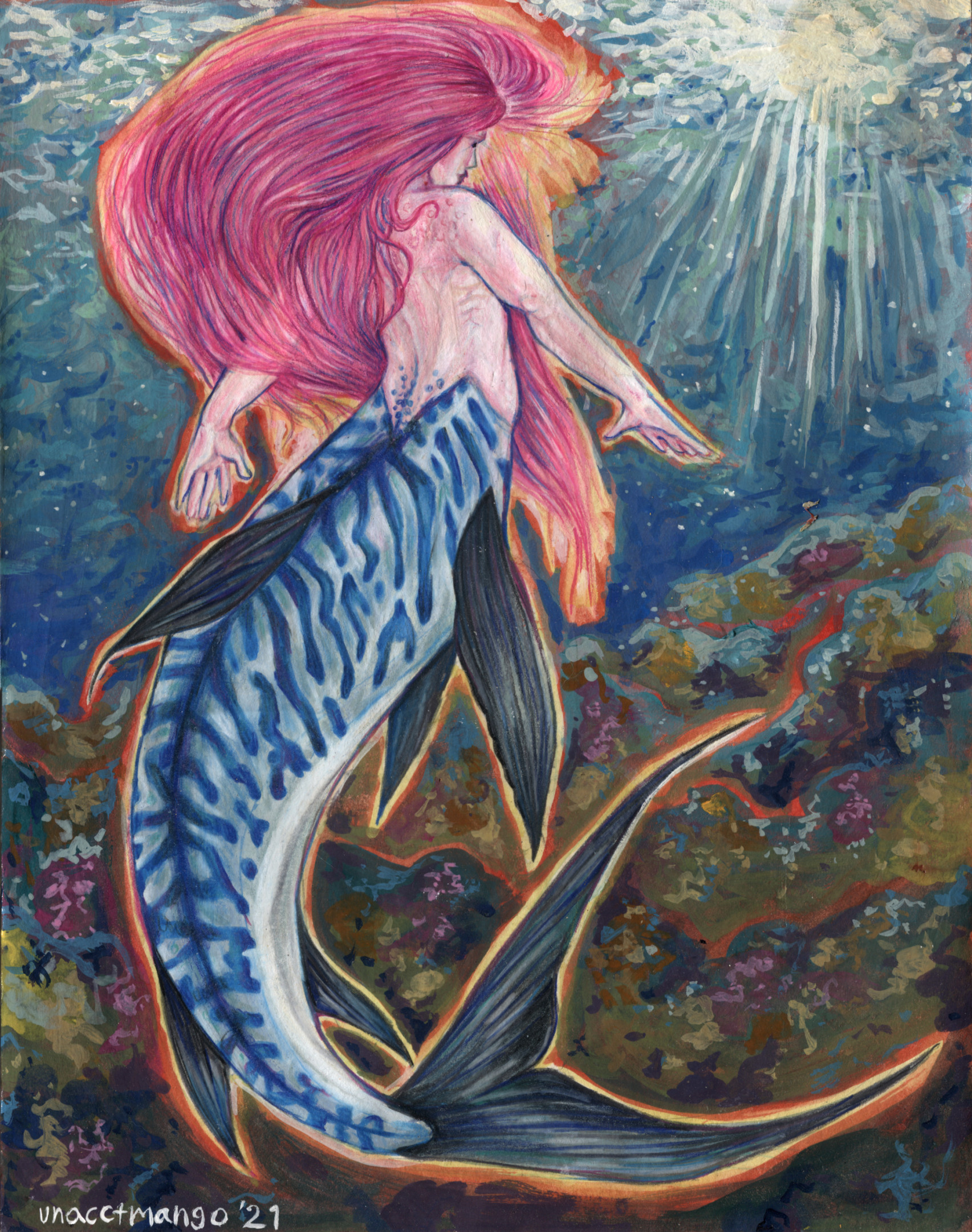 Pink Mackerel Mermaid