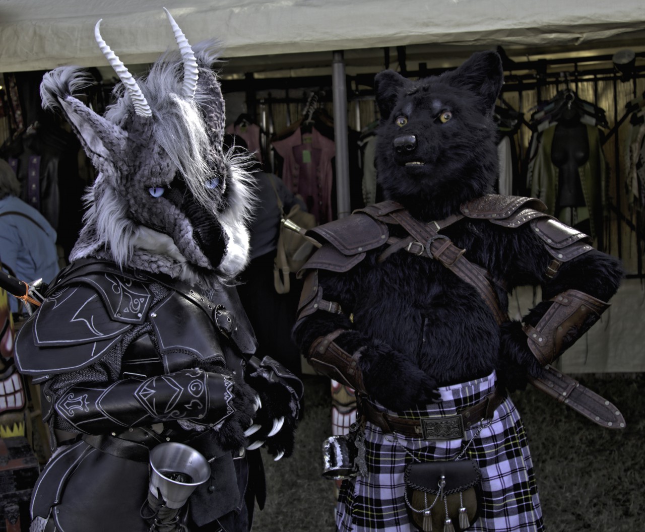 Couple of Fursuiters at the Faire