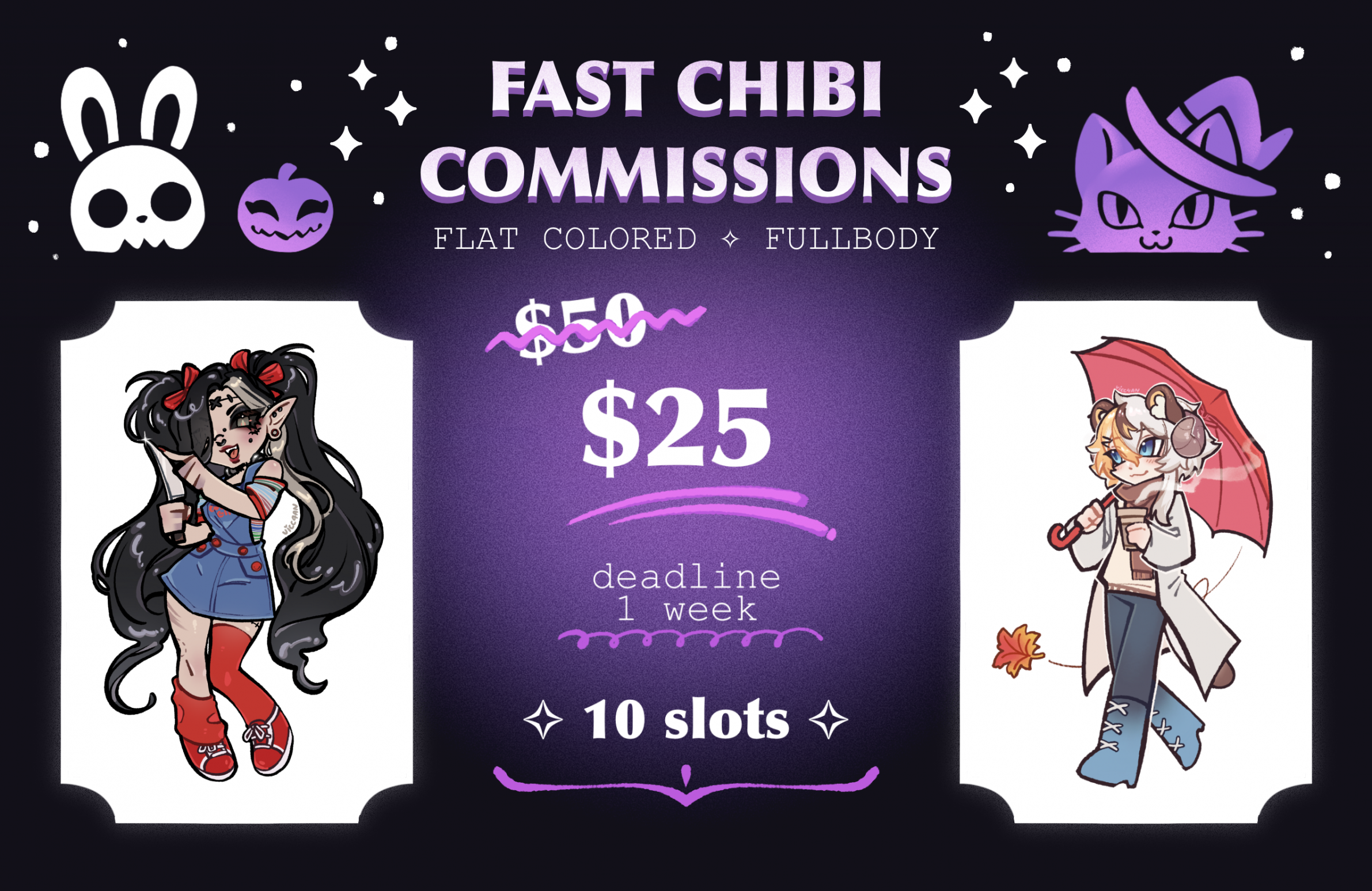 Fast chibi commissions [10 slots] OPEN