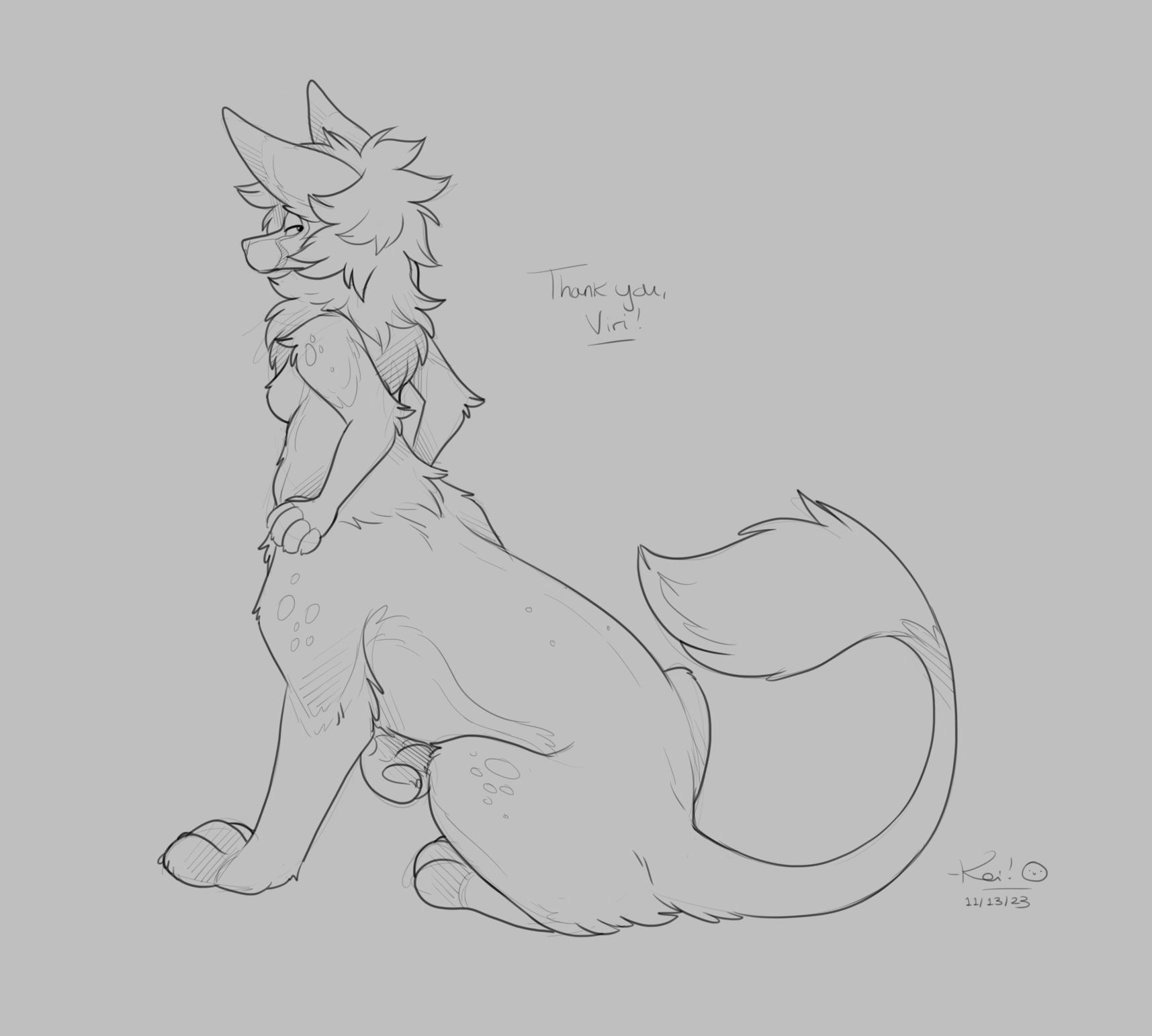 Viridian Taur Doodle