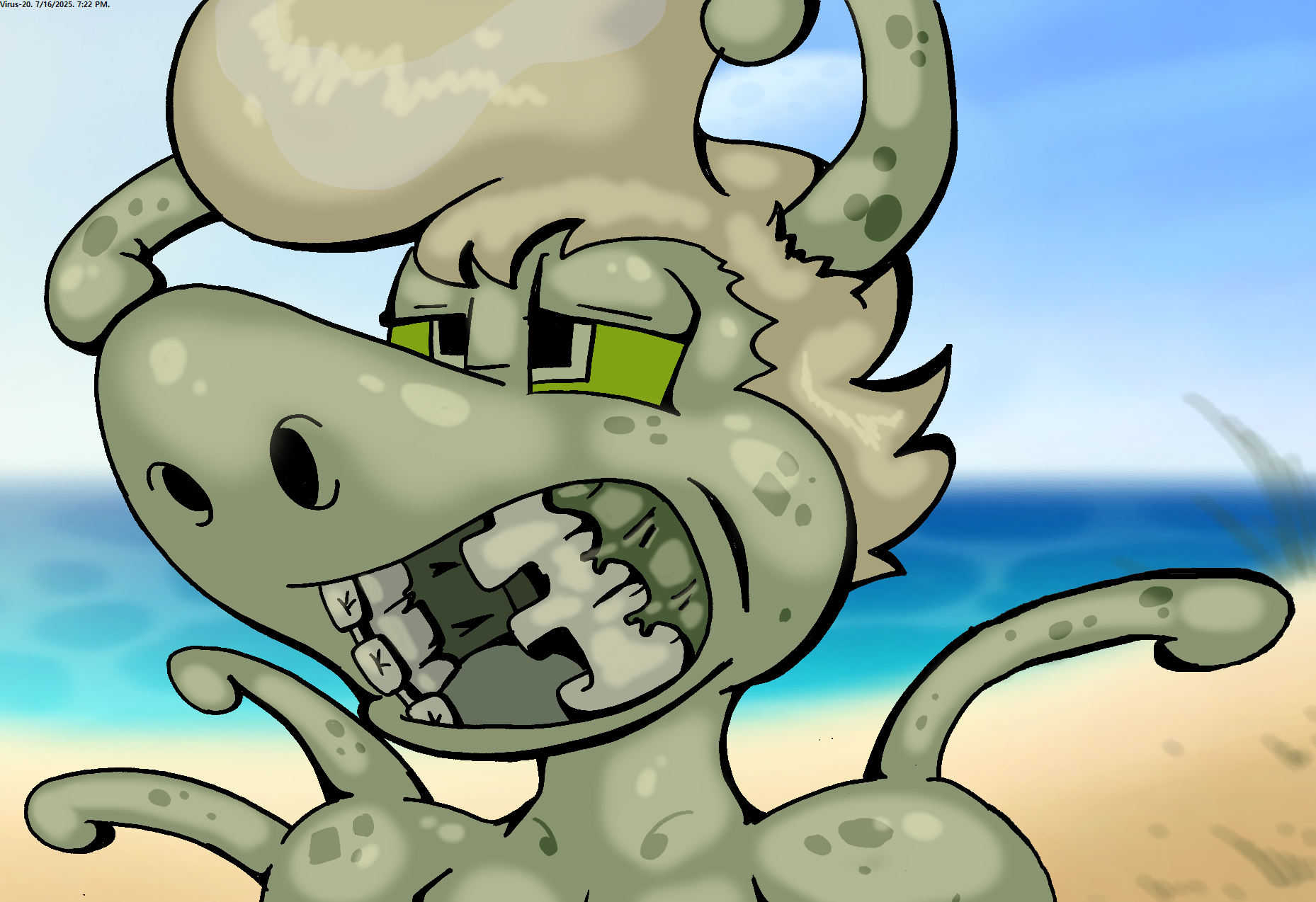 Click to change the View Alien Zeotron Beach Face Avatar.