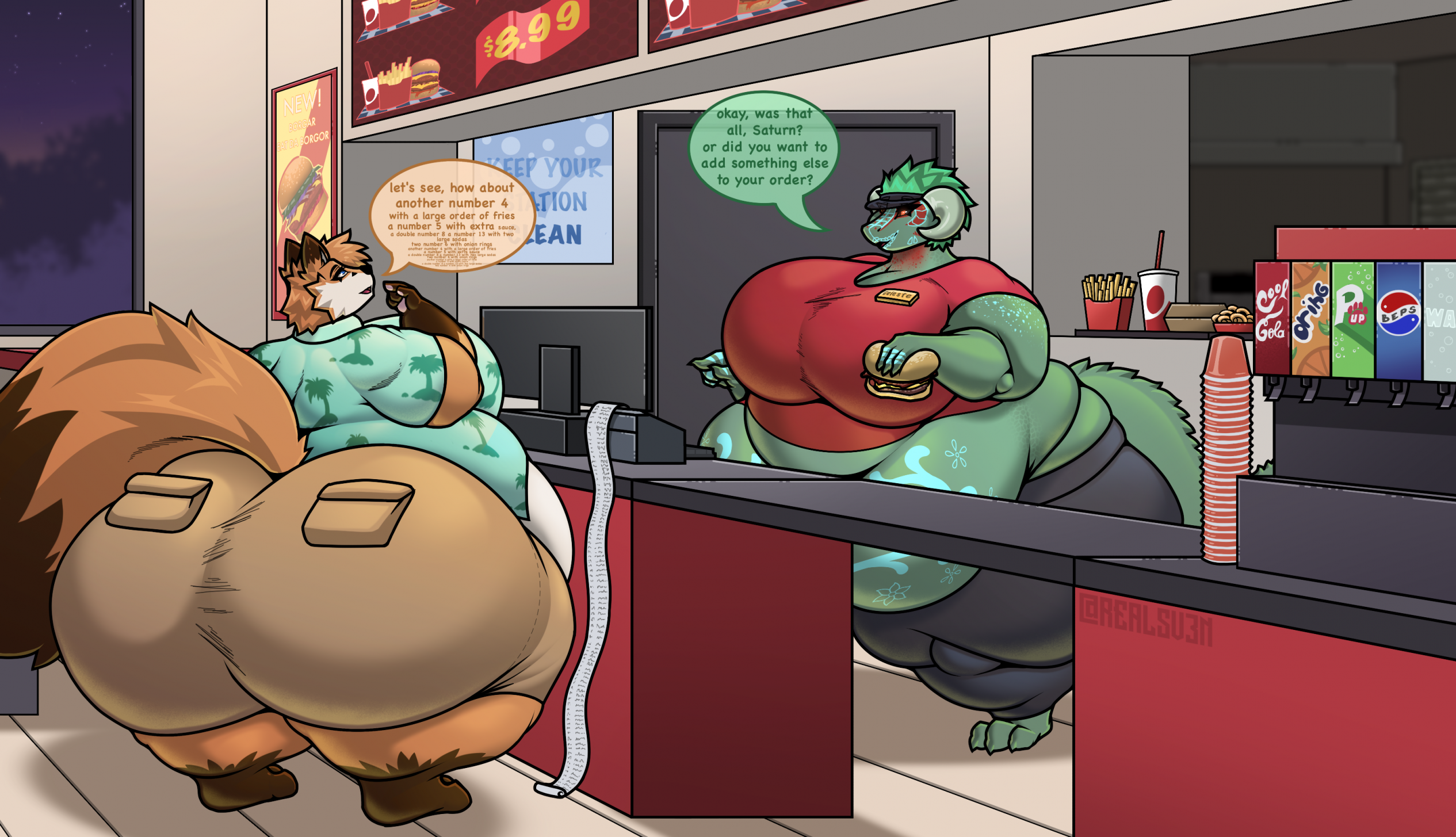 Click to change the View Big fox making a big order~ 🦊