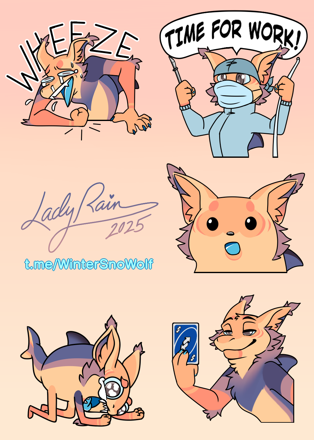 Click to change the View Cautious Paws TG sticker pack 2