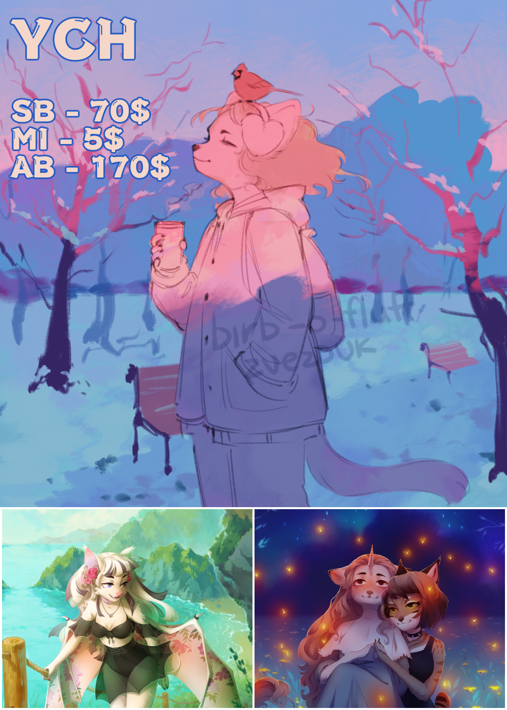 Collab winter YCH auction (pending)