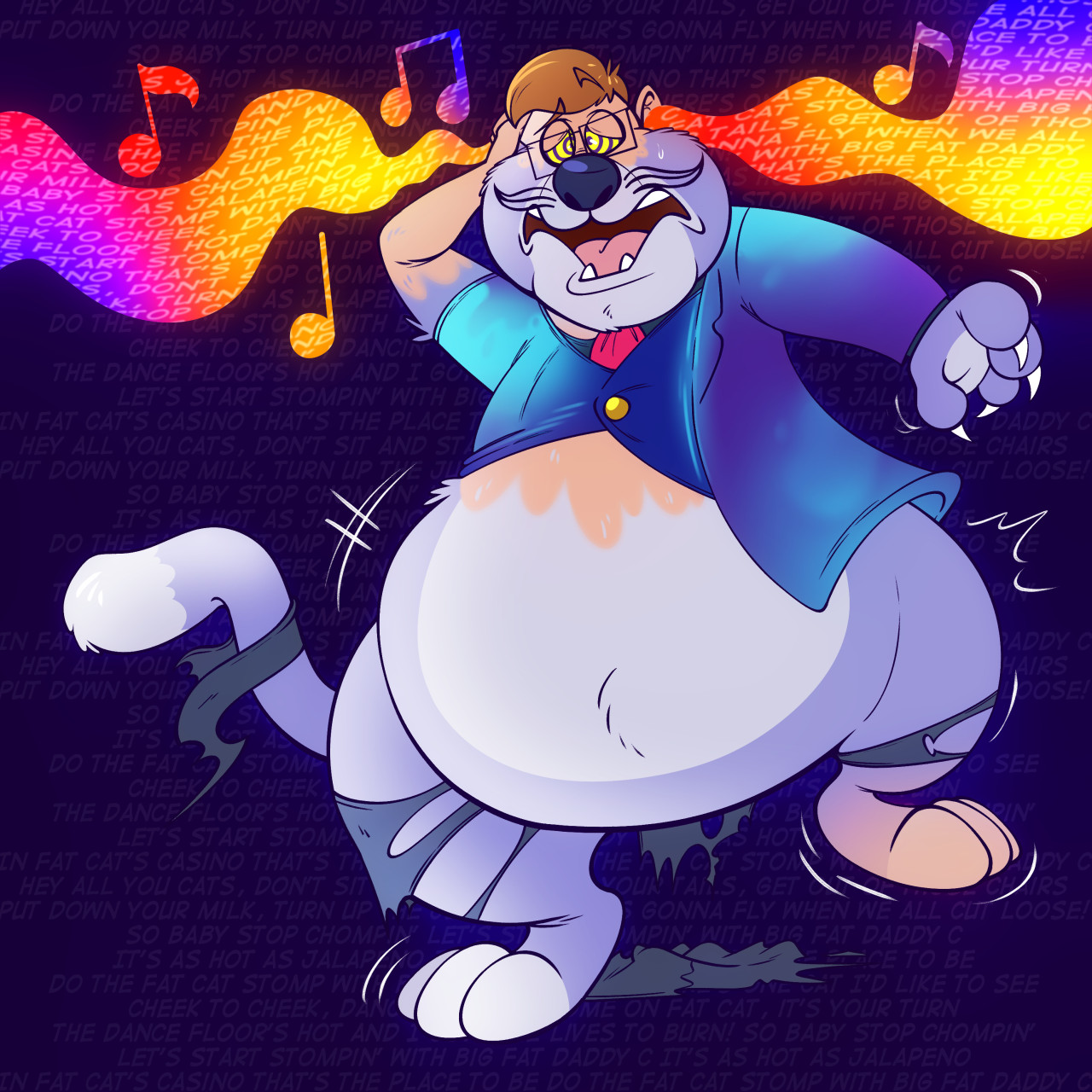 Fat Cat Stomp by -Stripes- -- Fur Affinity [dot] net