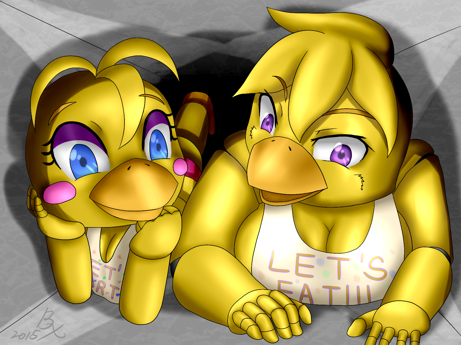 Chica and Toy Chica (Beak) by 40450 -- Fur Affinity [dot] net