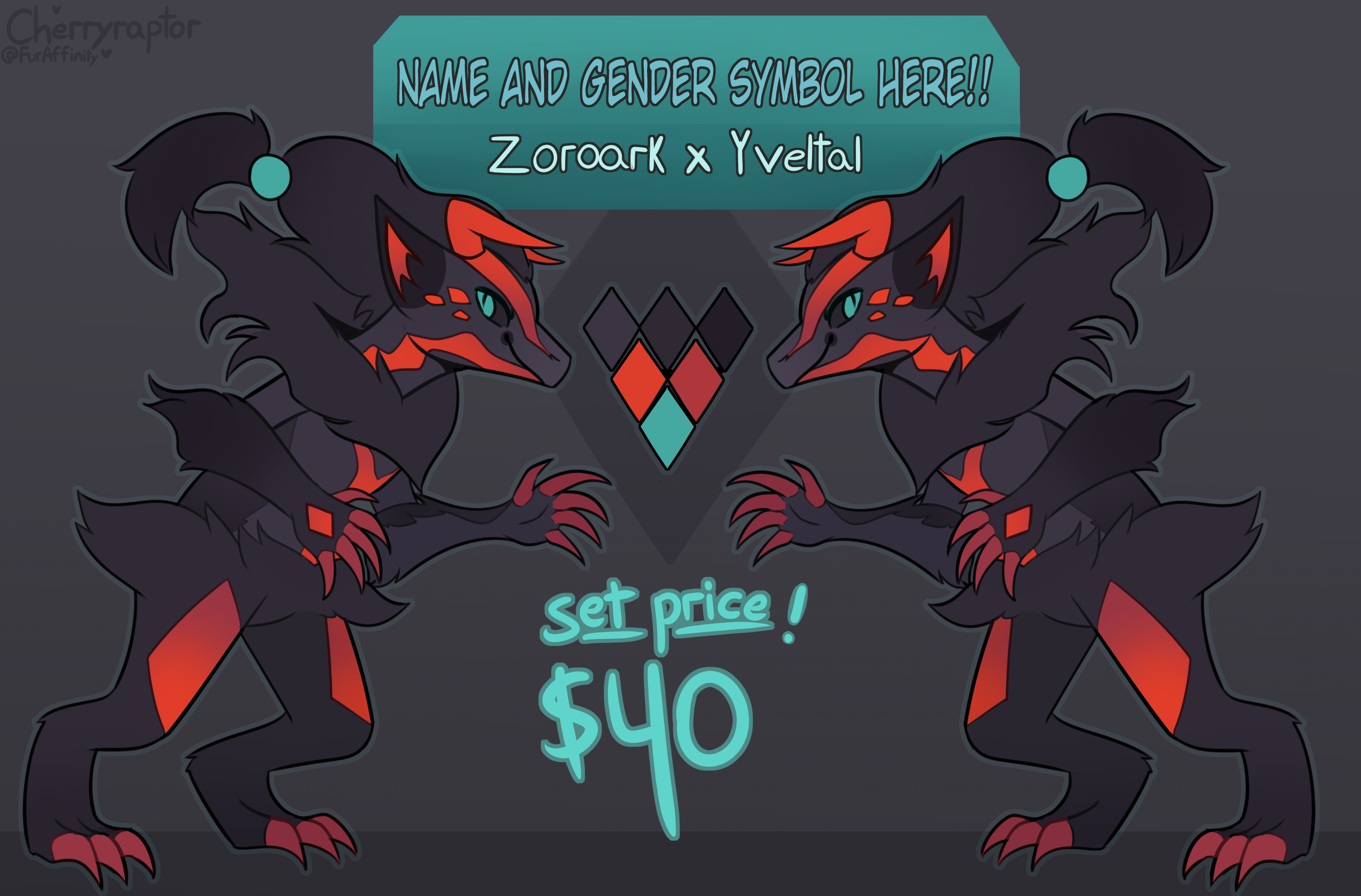 [ Zoroark x Yveltal - Set Price Adopt ] Closed by 64raptors -- Fur ...