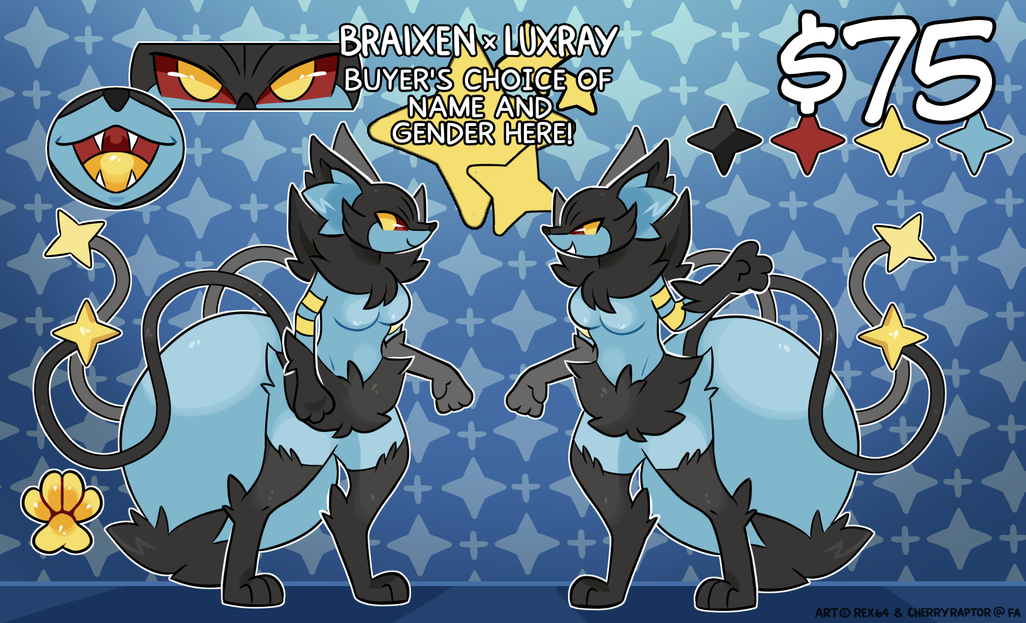 Mega Banette X Delphox Fusion Adopt !! Closed !! by 64raptors -- Fur  Affinity [dot] net