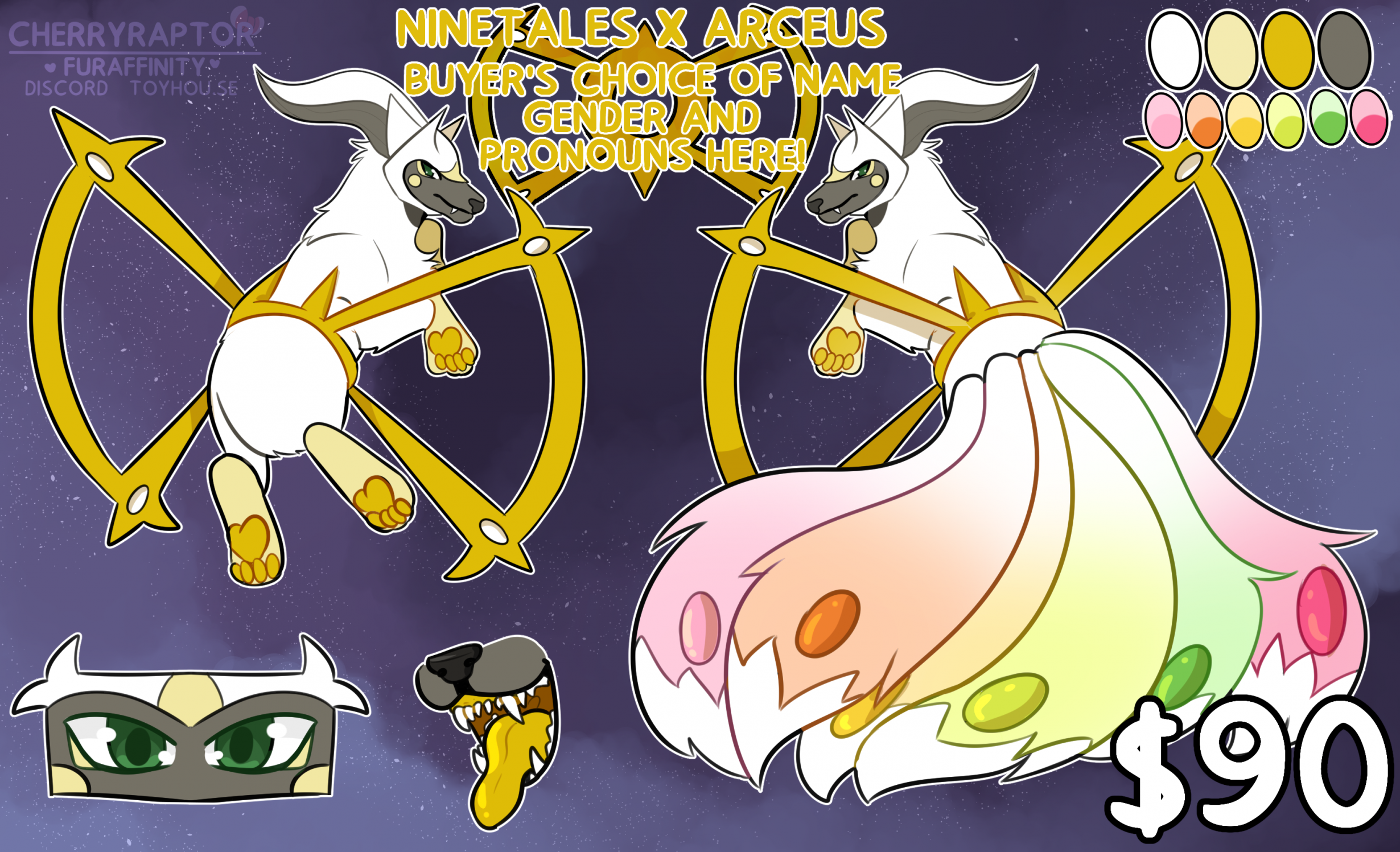 closed !! Ninetales x Arceus Fusion Adopt by 64raptors -- Fur Affinity  [dot] net