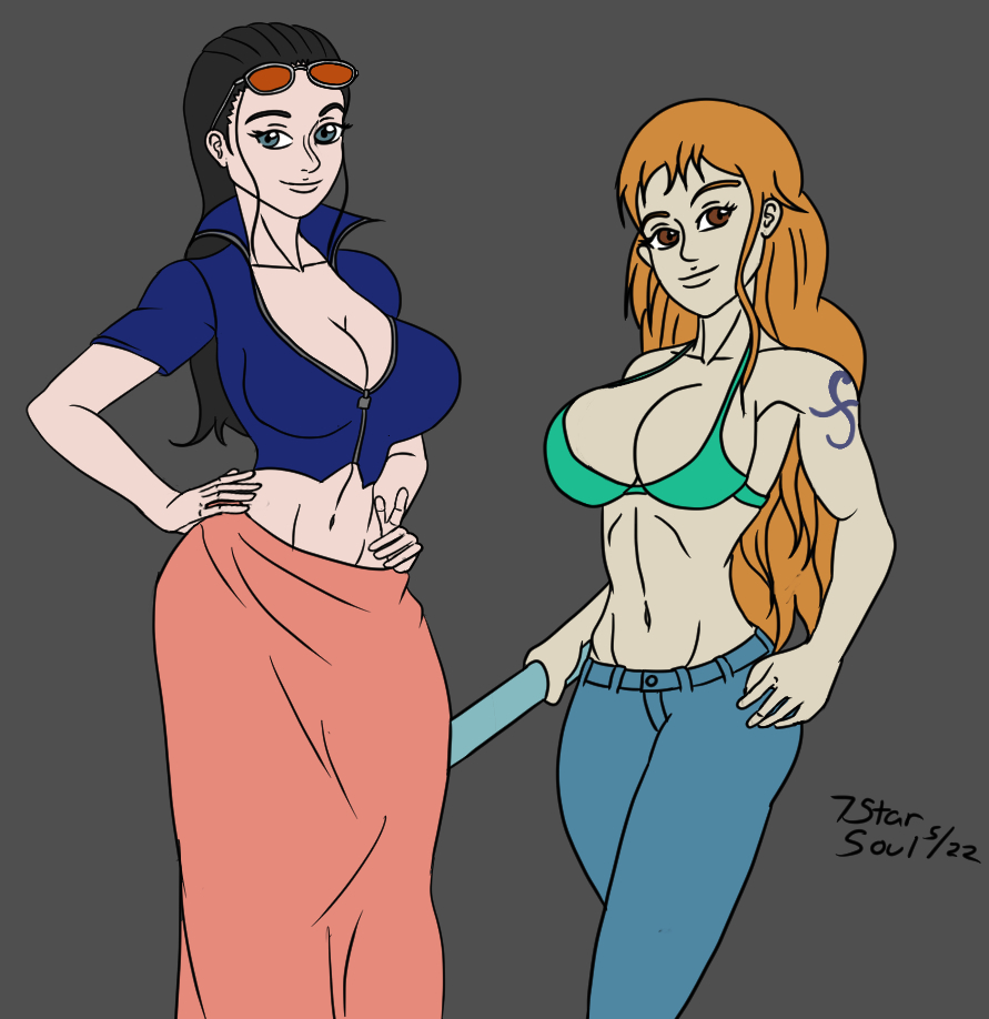 One Piece: Nico Robin and Nami by 7StarSoul -- Fur Affinity [dot] net