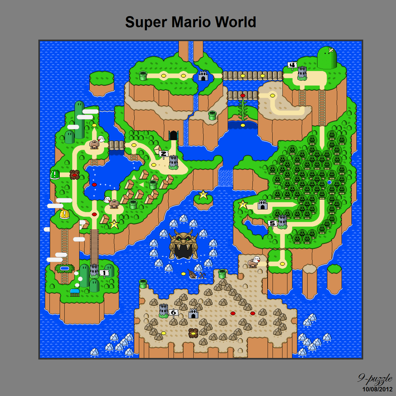 Super Mario World Full Map By 9 Puzzle Fur Affinity Dot Net