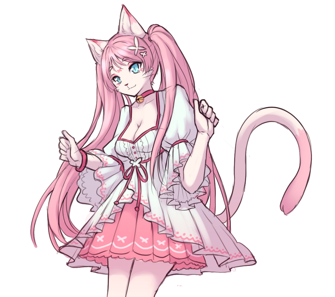 ArtStation  Anime pinky cat girl