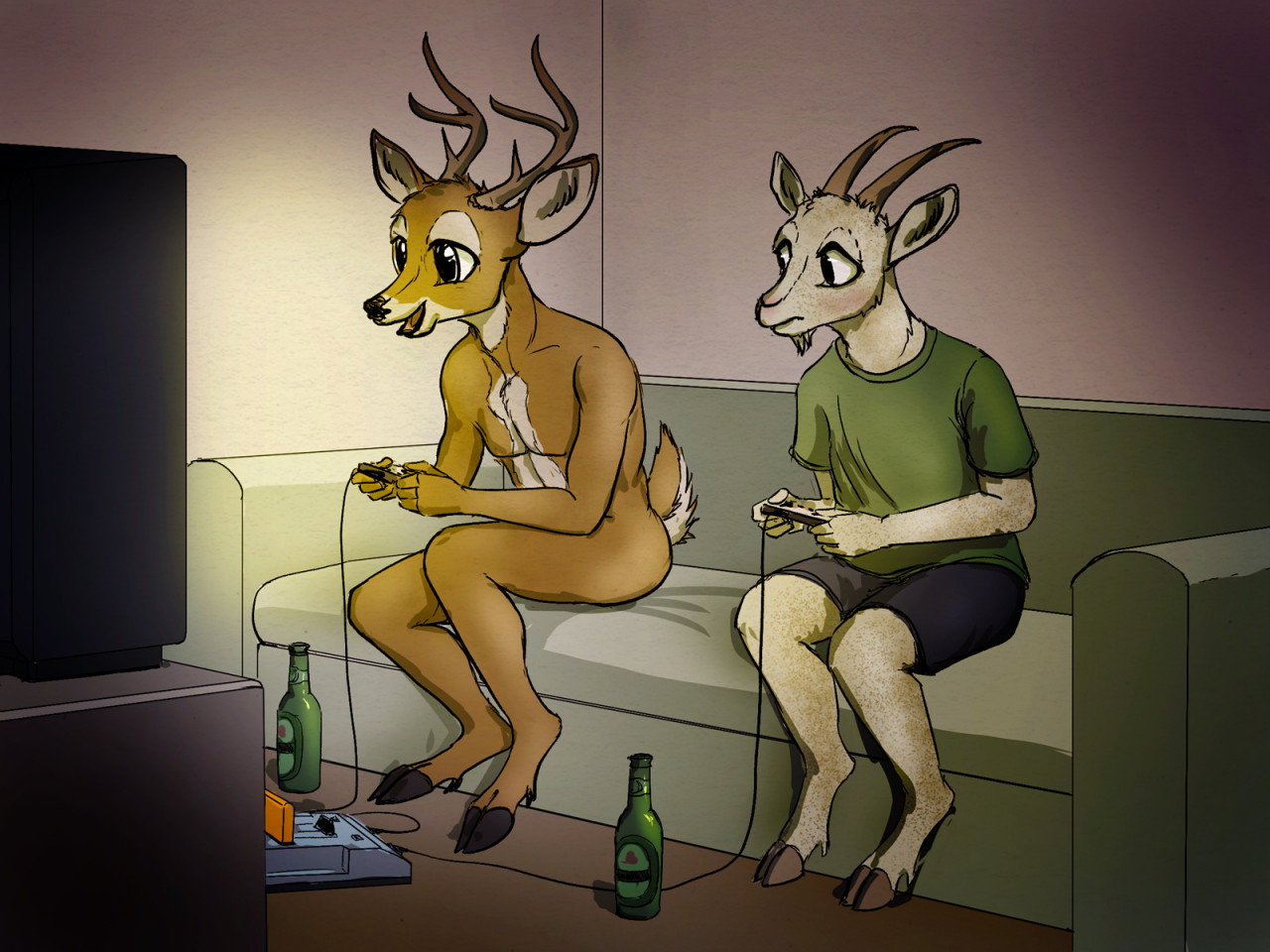 Deer nude