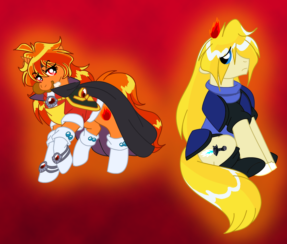 Lina and Gourry Ponies by Aakashi -- Fur Affinity [dot] net