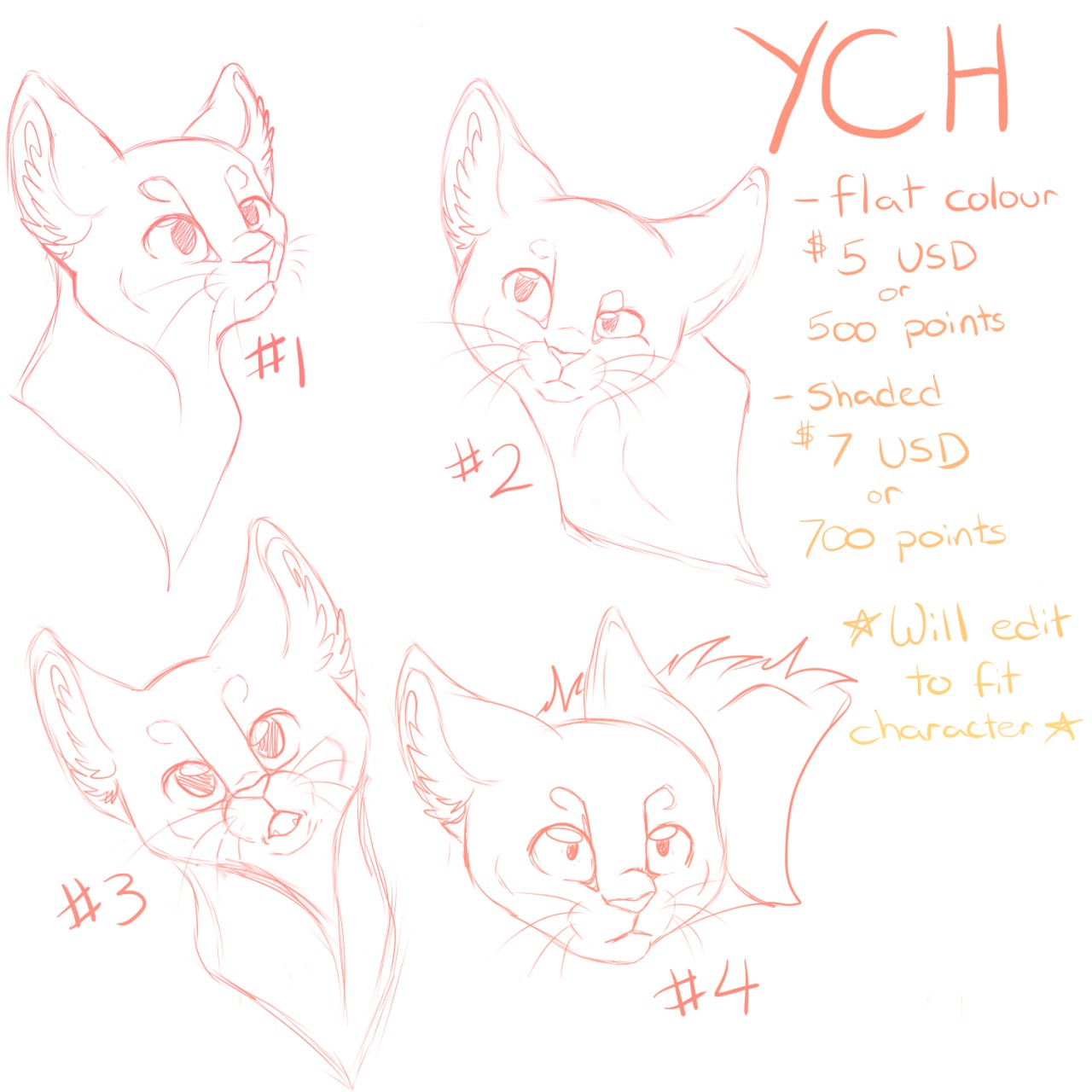 Symmetrical Cat Icons - YCH by SunglowCrafts on DeviantArt