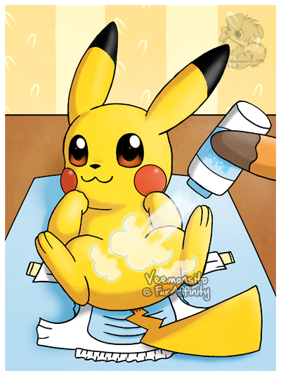 Baby Pikachu's diaper change - Part 1. Click to change the View. 