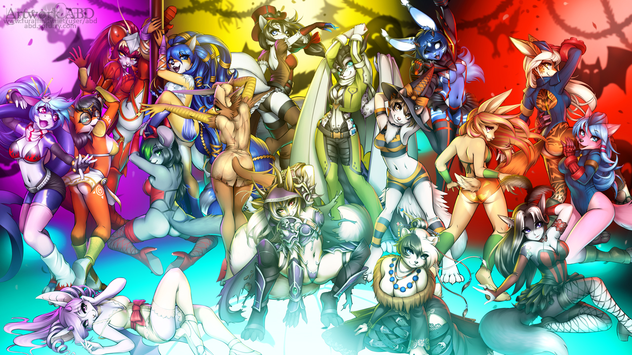 Halloween Sexy Dance Party 2014 by A_Blue_Deer -- Fur Affinity [dot] net