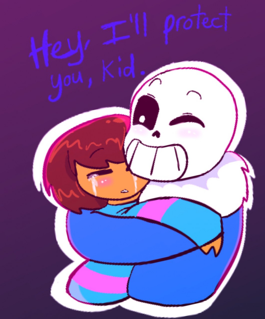 I promise I'll protect you- Sans and Frisk Virustale by ElectroSkull64 --  Fur Affinity [dot] net