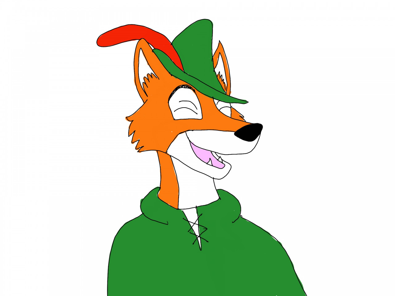 Robin Hood smiling by Adean-the-Wolf-Dragon -- Fur Affinity [dot] net