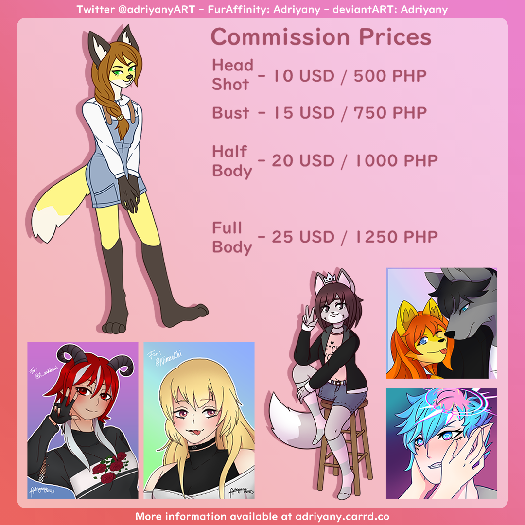 Commission Prices 2022 By Adriyany -- Fur Affinity [dot] Net