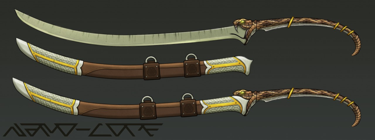 Snake Sword Weapon Auction (closed) by Aestaroth -- Fur Affinity [dot] net