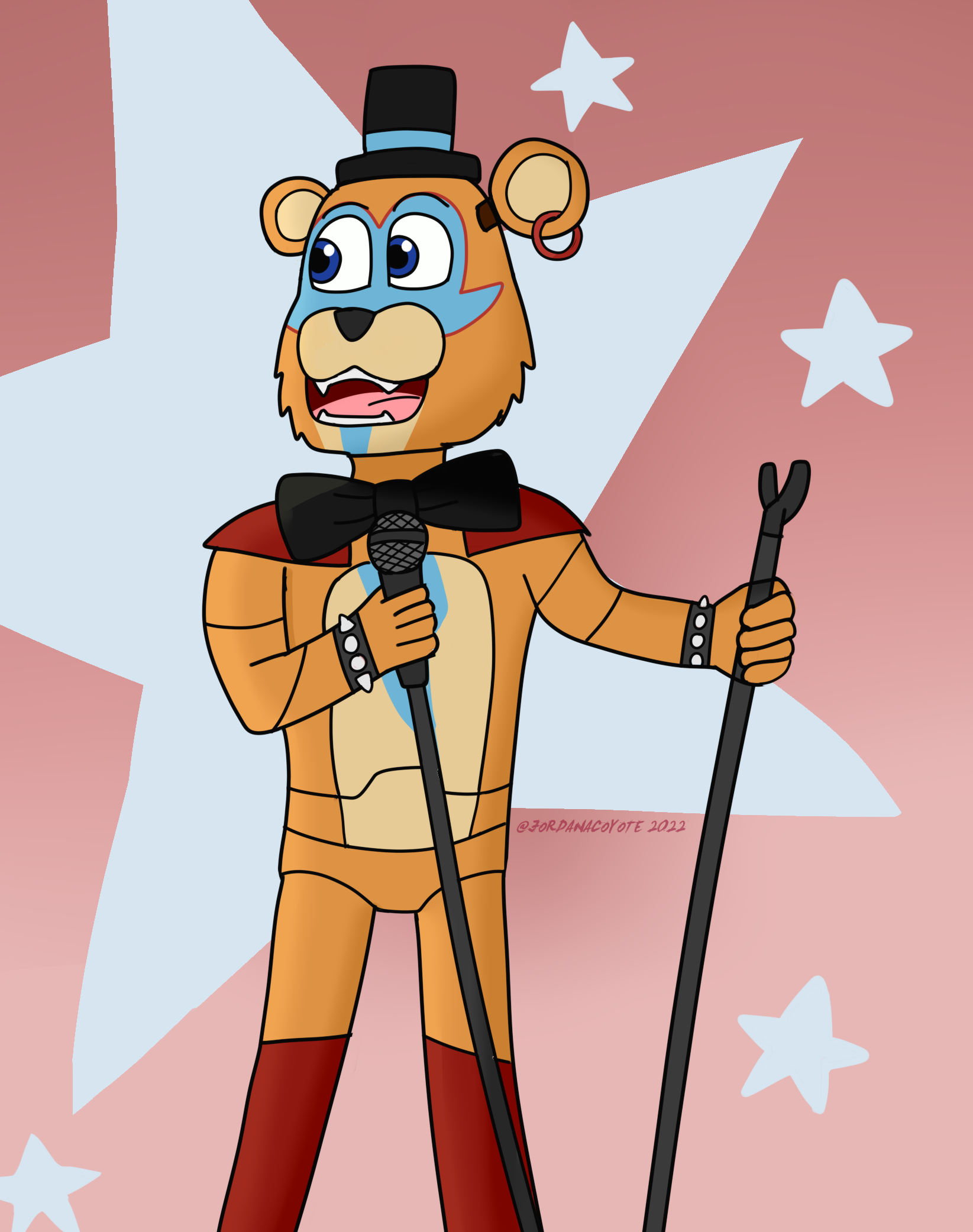 Glamrock Freddy- Freddy fazbear fnaf- Fnaf security breach fanart