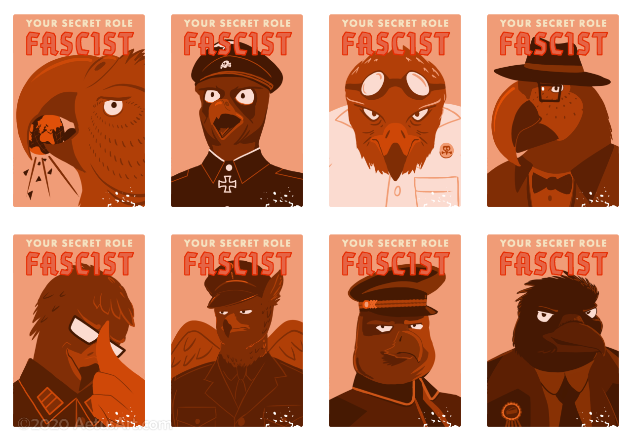 Secret Hitler Cards (Fascist Faces) by Aetus -- Fur Affinity [dot] net