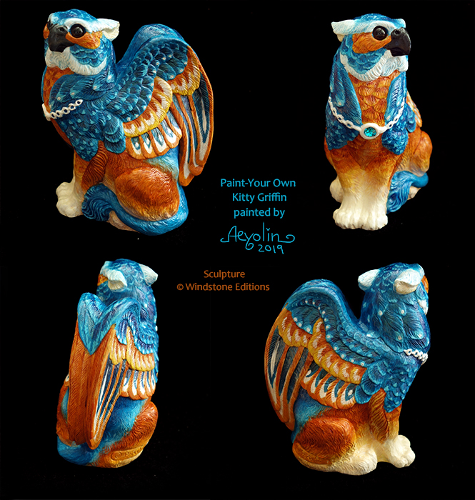 Large Bird-Winged Flip Flap Cat - Brimstone - Windstone Editions