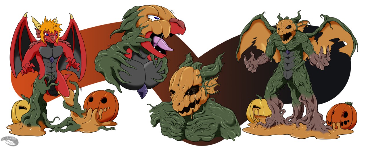 YCHA"Pumpkin monster goo TF". 